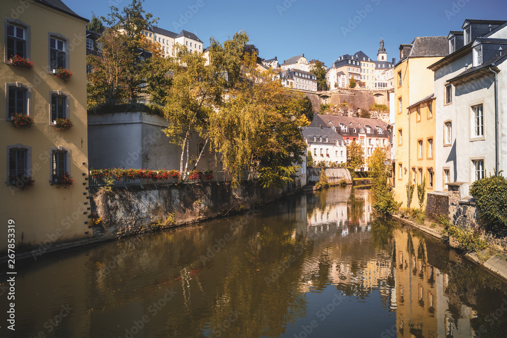 Alzette, the river crossing Luxembourg old town