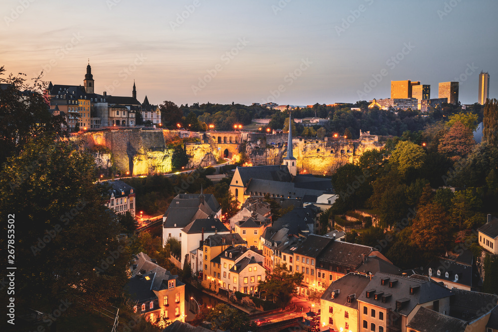 Wonderful view over the old city of Luxembourg