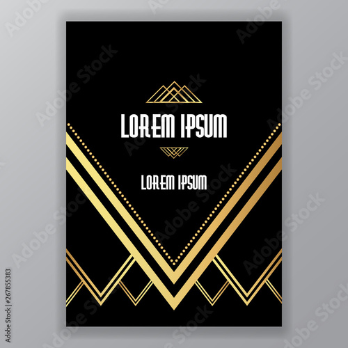 Art deco, Art Novo template  luxury elegant texture geometric style