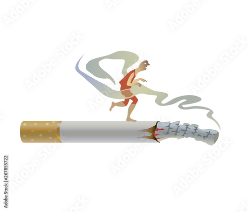 Cancer concept. .Smoking is hazardous habit for health.