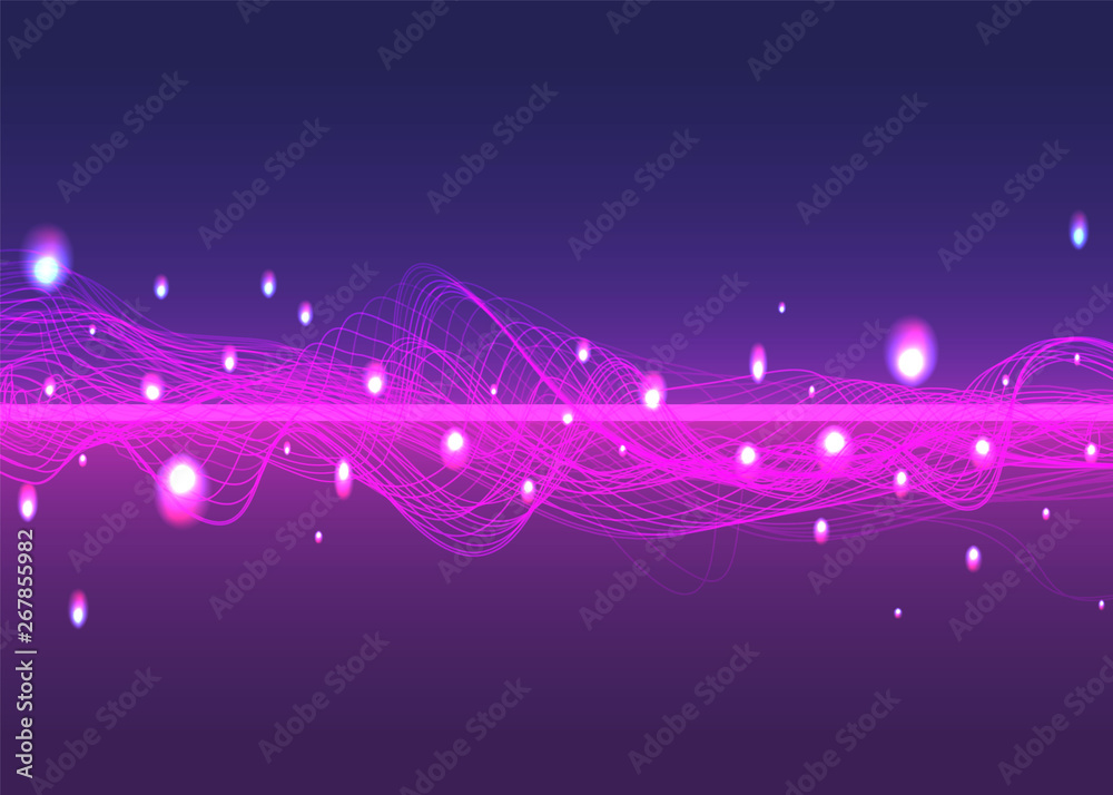 Colorful background with ultraviolet motion music glow waves, lines simple  art. Best design template for poster, banner, flayer, greeting, brochure,  business card. Stock Vector | Adobe Stock