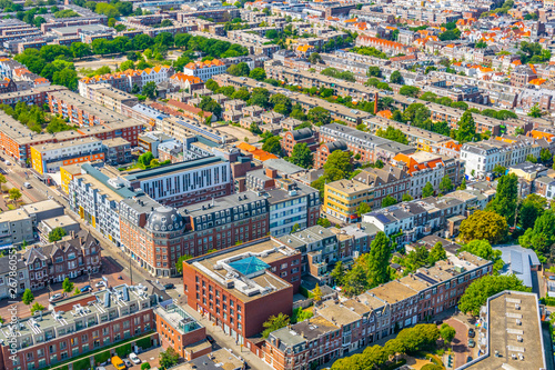 Aerial view of residential area in the hague, Netherlands