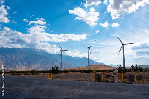 Wind farm in Palm Desert, California