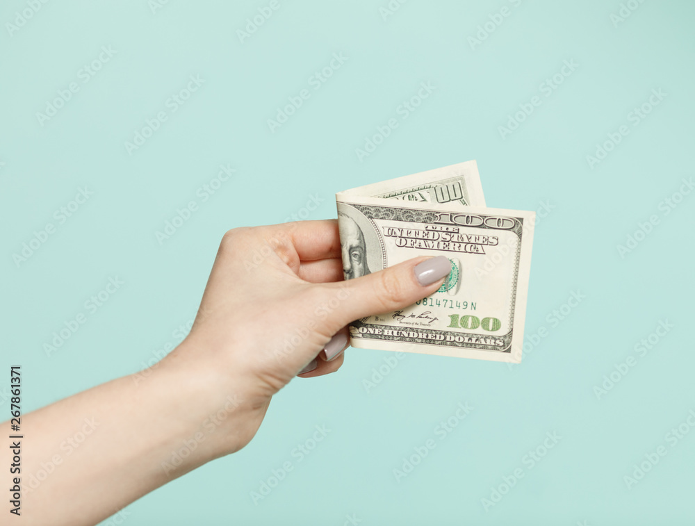 American Dollars Cash Money. 100 dollars banknotes in the background. American Dollars Cash Money. 100 dollars banknotes in the background.