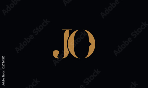 JO logo design template vector minimal design