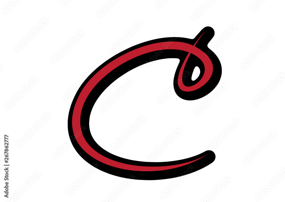 Letter C sign design template element Letter C sign design template element