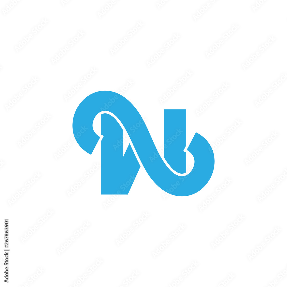 letter w wavy shape logo vector letter w wavy shape logo vector