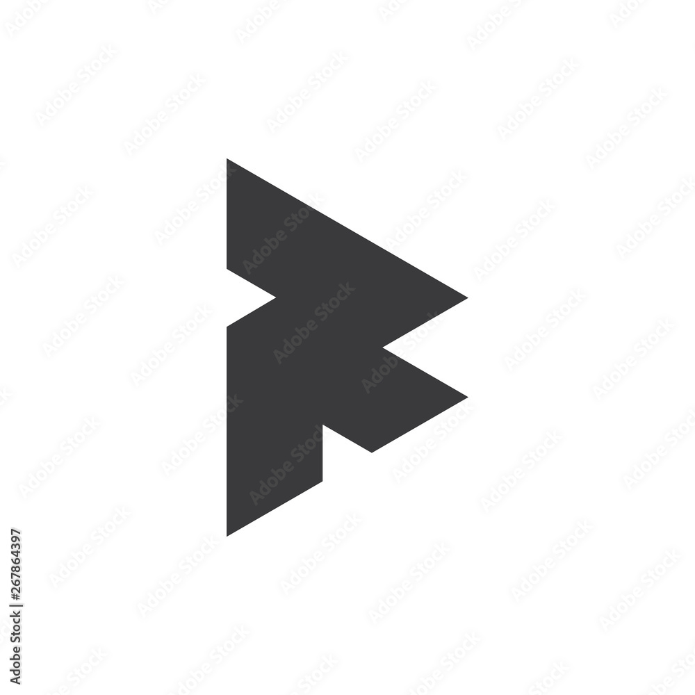 abstract letter rb polygon geometric logo vector abstract letter rb polygon geometric logo vector