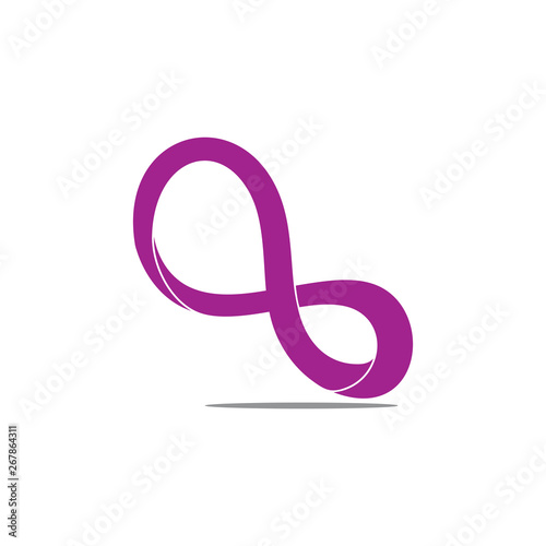 simple infinity lines flat 3d abstract motion logo vector