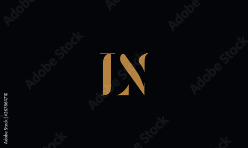 LN logo design template vector illustration
