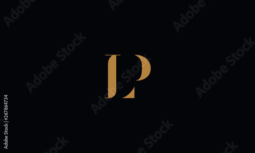 LP logo design template vector illustration