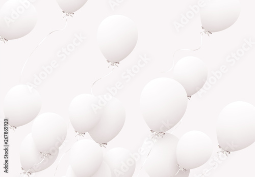 Festive background with helium balloons