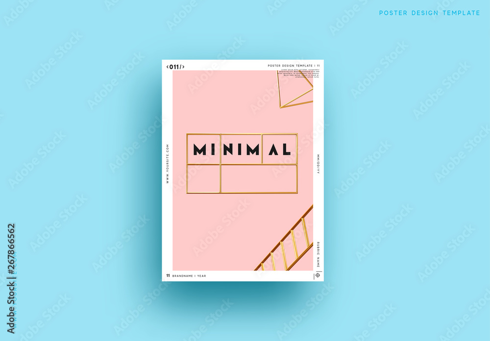 Abstract minimal background. Geometric gold 3d shapes. Modern poster Design Art composition realistic metal golden objects. pink and blue color Abstract minimal background. Geometric gold 3d shapes. Modern poster Design Art composition realistic metal golden objects. pink and blue color