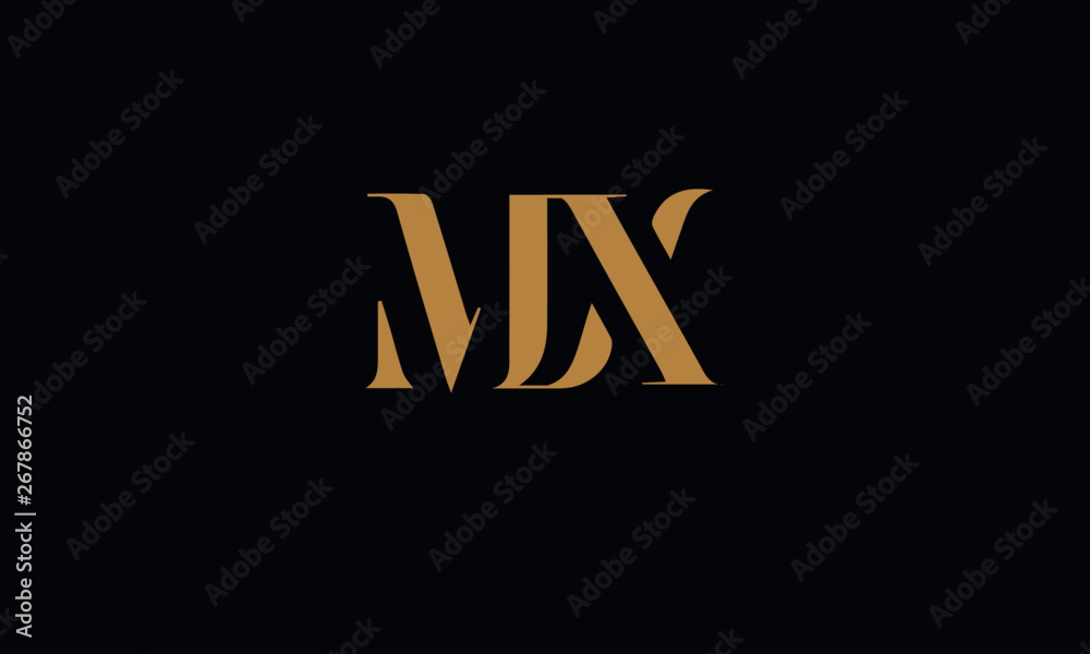 MX logo design icon template vector illustration minimal design