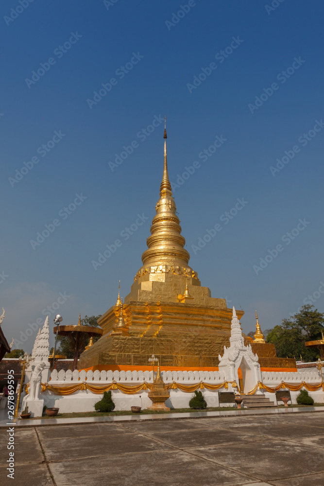 Fototapeta premium Phra That Chae Haeng Temple is a favourite destination in Nan province, Thailand