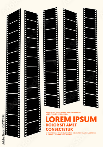 Movie and film poster modern vintage retro style