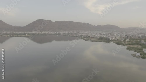 Ajmer, India, 4k aerial drone footage, ungraded/flat photo