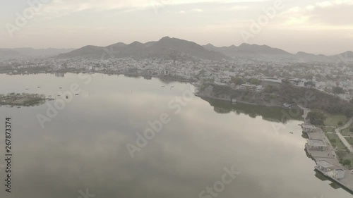 Ajmer, India, 4k aerial drone footage, ungraded/flat photo