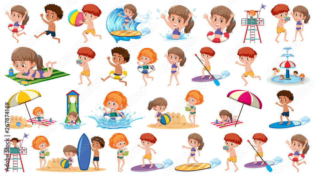 Set of holiday kids Set of holiday kids