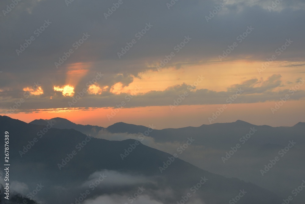 Mountain landscape-Mountain View Resort in the Hsinchu,Taiwan.