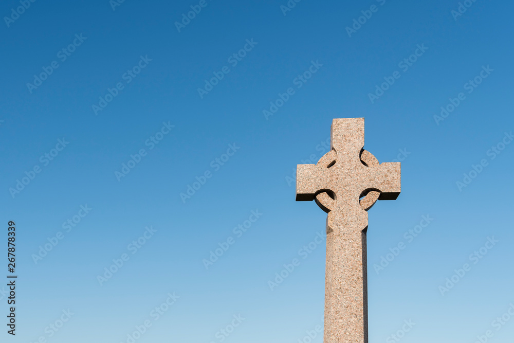 Cross against blue sky background Cross against blue sky background