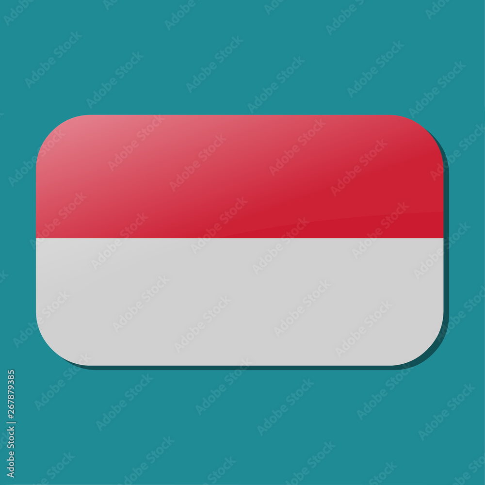 square with indonesian or monaco flag vector symbol illustration square with indonesian or monaco flag vector symbol illustration