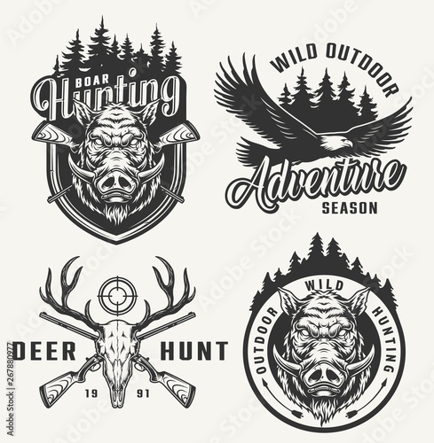 Vintage hunting club prints