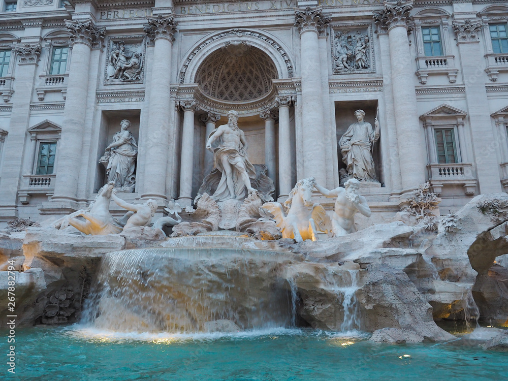 Fontana di Trevi, a popular tourist destination in Italy with beauty and elegance