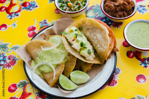 Photography Tacos de canasta is traditional mexican food in Mexico city