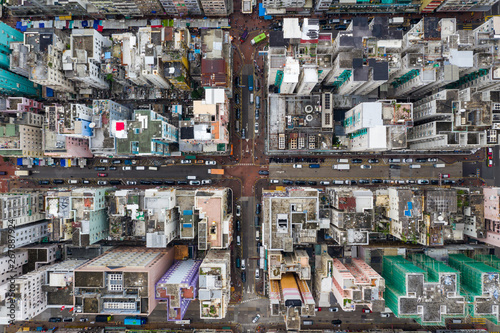 Aerial view of Hong Kong city © leungchopan