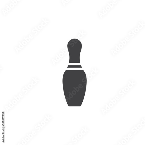 Bowling skittle vector icon. filled flat sign for mobile concept and web design. Bowling Pin glyph icon. Symbol, logo illustration. Pixel perfect vector graphics