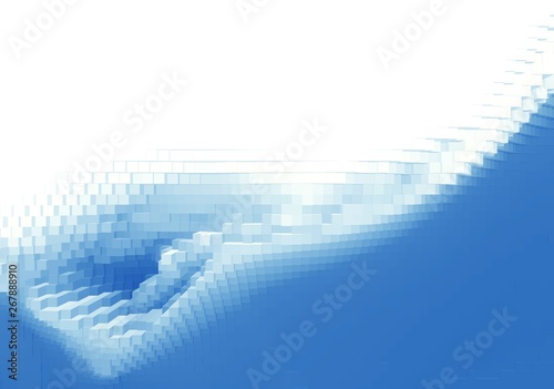 Canvas Print Abstract cube 3d extrude background,  geometric digital.