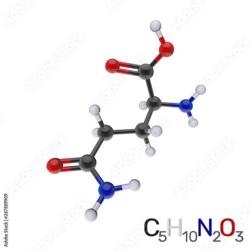 Glutamine model molecule. I...