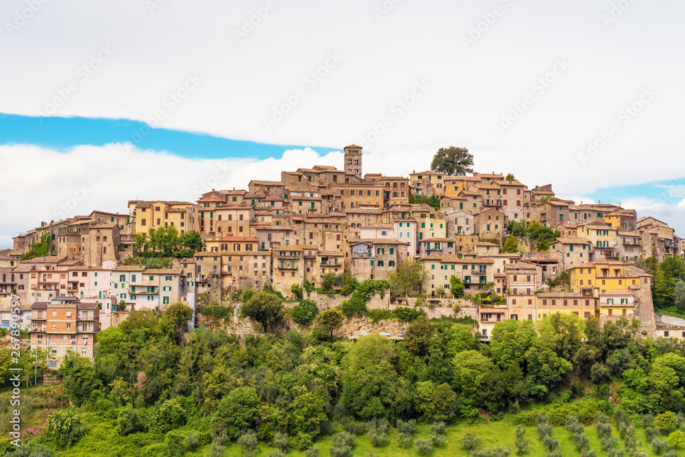 Casperia (Italy) - A delightful and quaint medieval village in the heart of the Sabina, Lazio region, during the spring