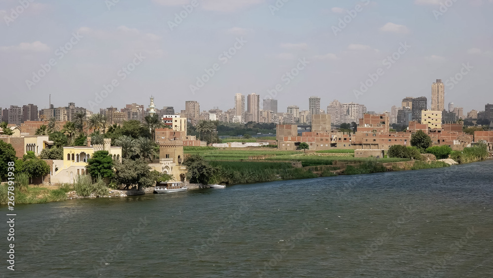 the bank of the nile river at cairo, egypt