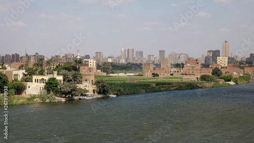 the bank of the nile river at cairo, egypt
