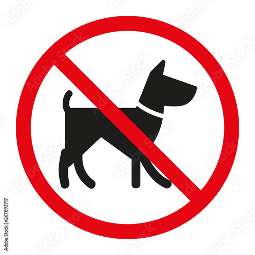 znak zakazu wstępu psów wektor 