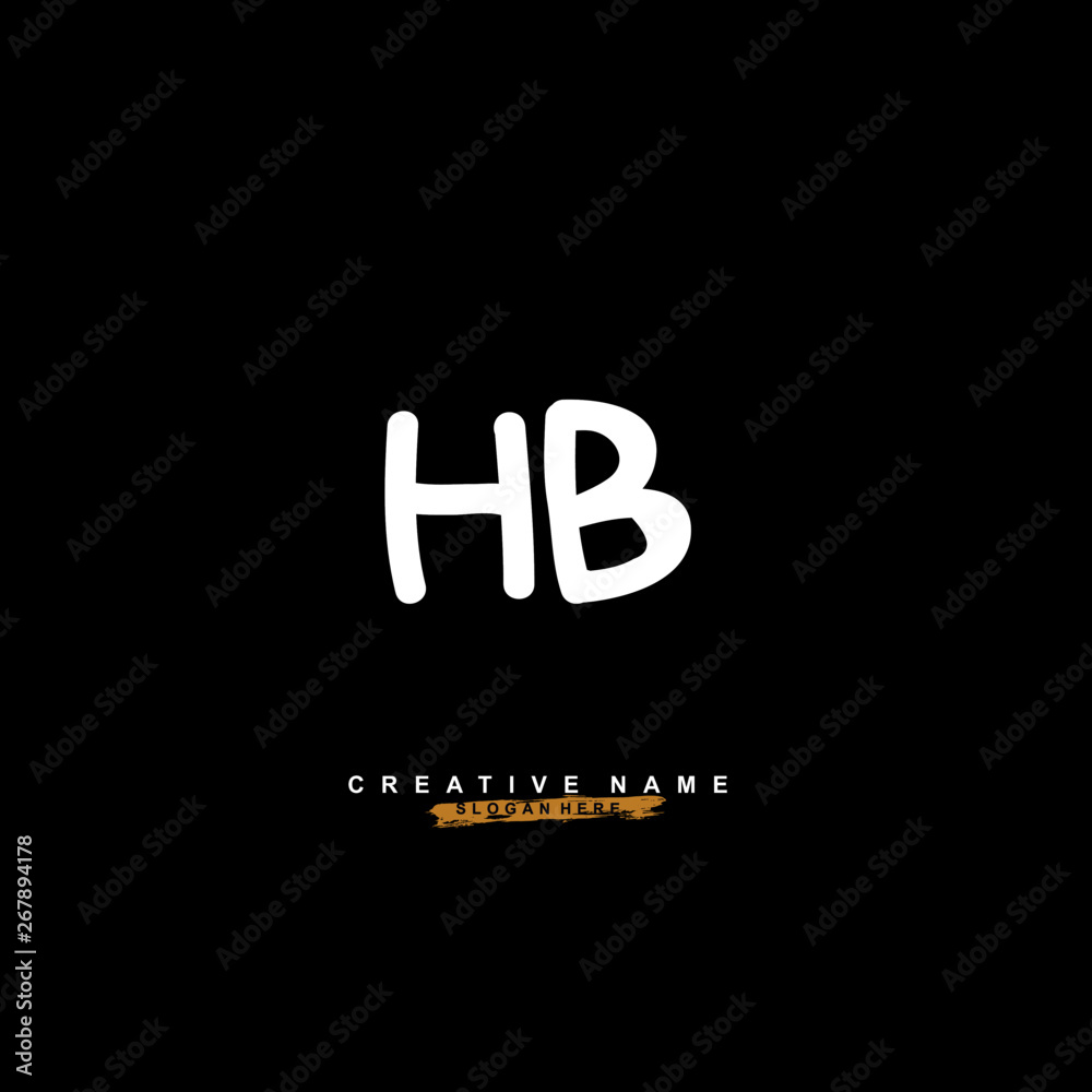 H B HB Initial logo template vector. Letter logo concept