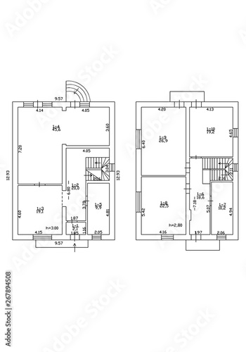 Floor plan 2d. Black&white floor plan. Floorplan. Blueprint.