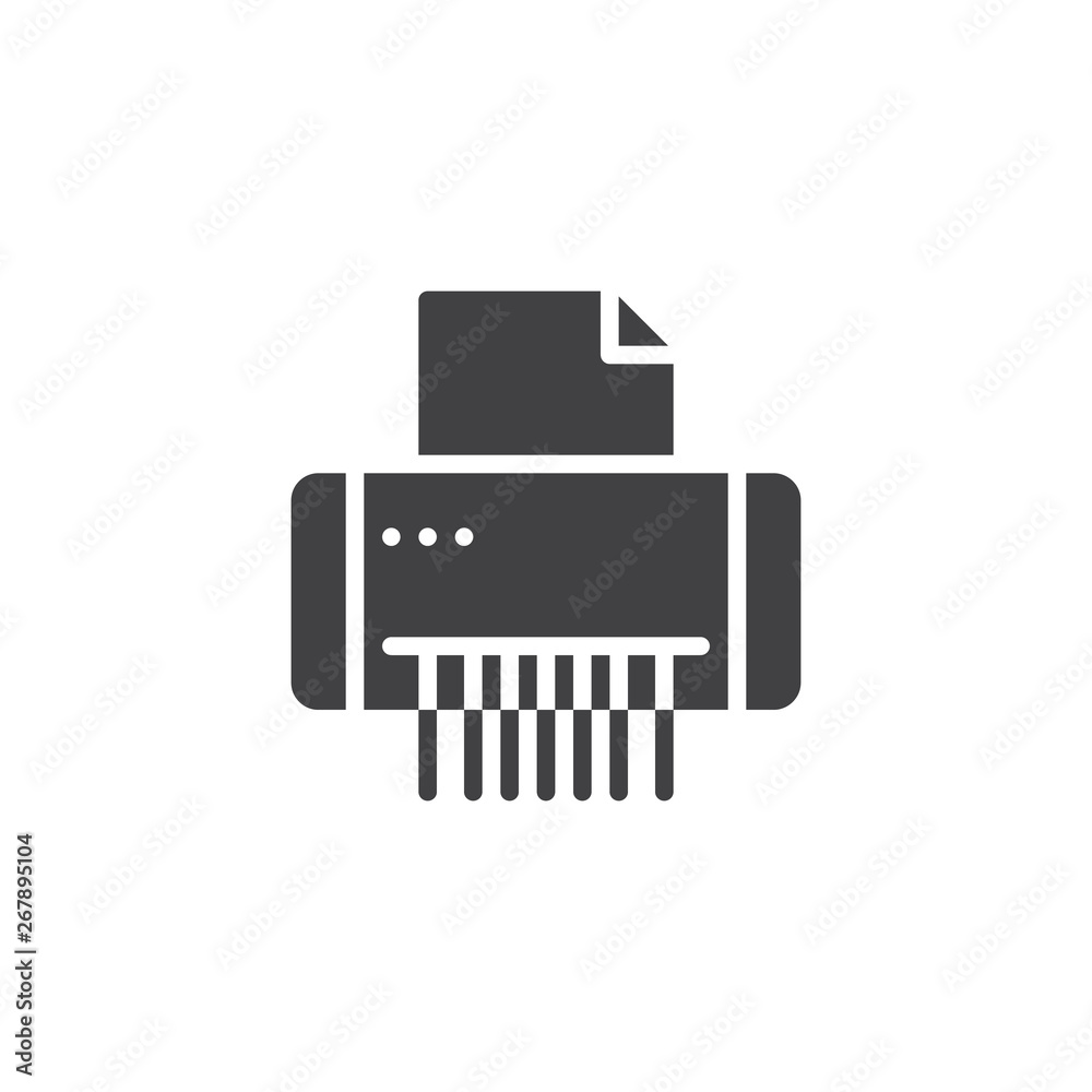 Paper Shredder Machine vector icon. filled flat sign for mobile concept and web design. Document shredding glyph icon. Symbol, logo illustration. Pixel perfect vector graphics Paper Shredder Machine vector icon. filled flat sign for mobile concept and web design. Document shredding glyph icon. Symbol, logo illustration. Pixel perfect vector graphics