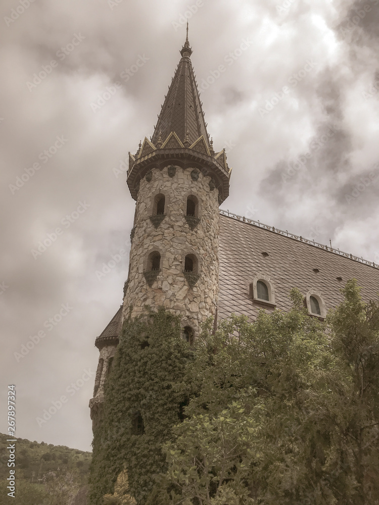 View To Haunted Castle Before The Night