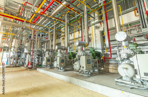 industrial compressor refrigeration station at manufacturing factory photo