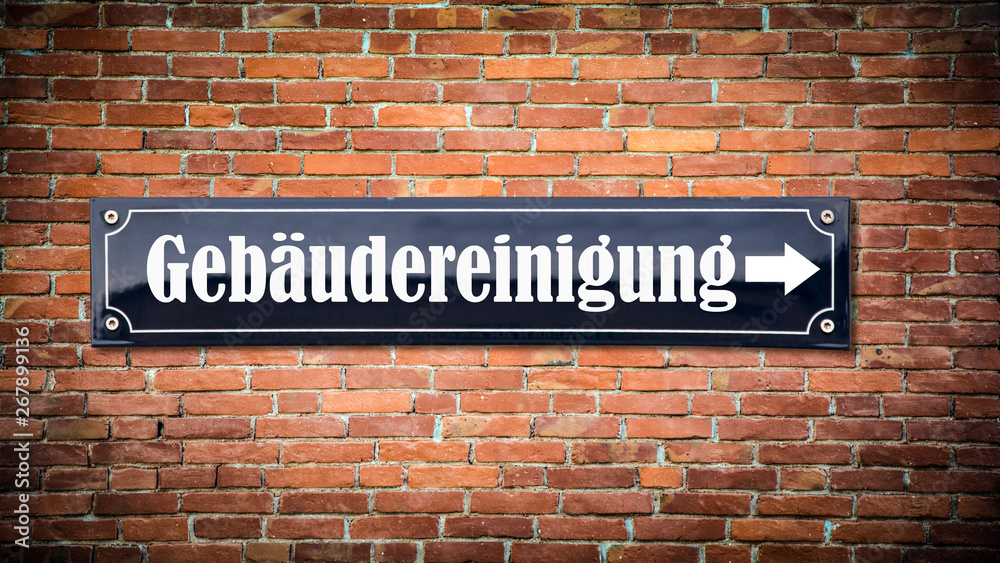 Fototapeta premium Schild 404 - Gebäudereinigung