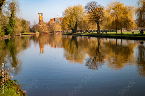 Natural scenes at the river of avon in stratford with water