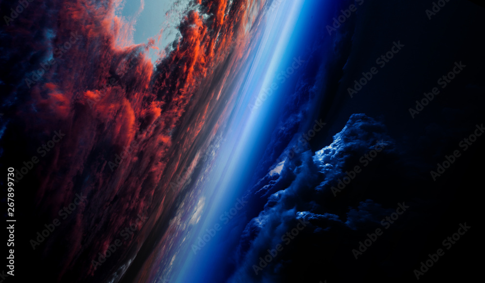 Abstract planets and space background