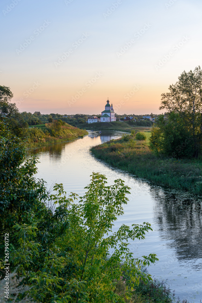 Church of Elijah the Prophet on the bank of the river Kamenka - Suzdal Russia Church of Elijah the Prophet on the bank of the river Kamenka - Suzdal Russia