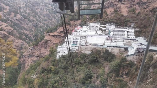 View from Newly opened ropeway at Vaishno Devi which is used as a transport from Bhawan to Bhairo mandir photo