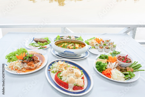 Asian cuisine set.