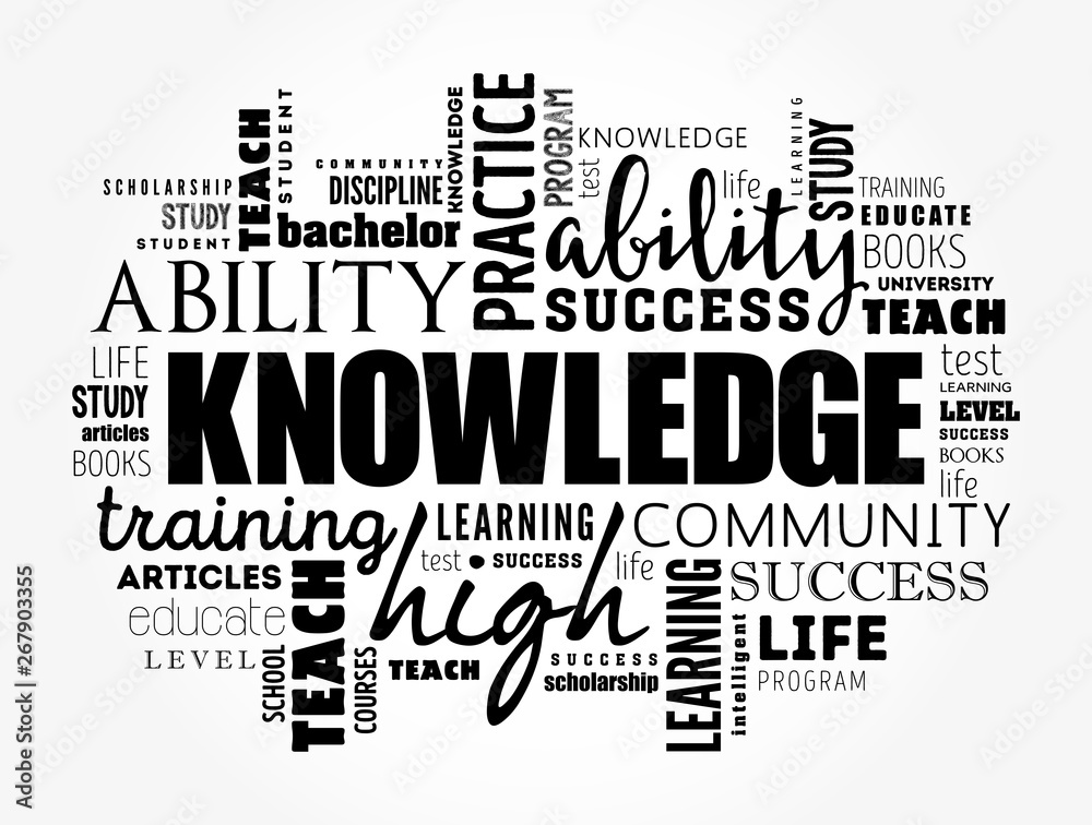Fototapeta premium KNOWLEDGE word cloud collage, education concept background