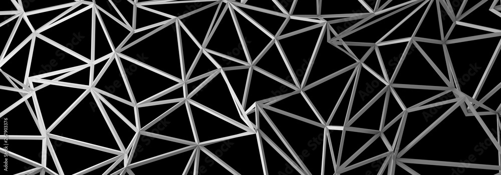 3d ILLUSTRATION WIRE DESIGN, of abstract crystal background, triangular texture, wide panoramic for wallpaper 3d ILLUSTRATION WIRE DESIGN, of abstract crystal background, triangular texture, wide panoramic for wallpaper